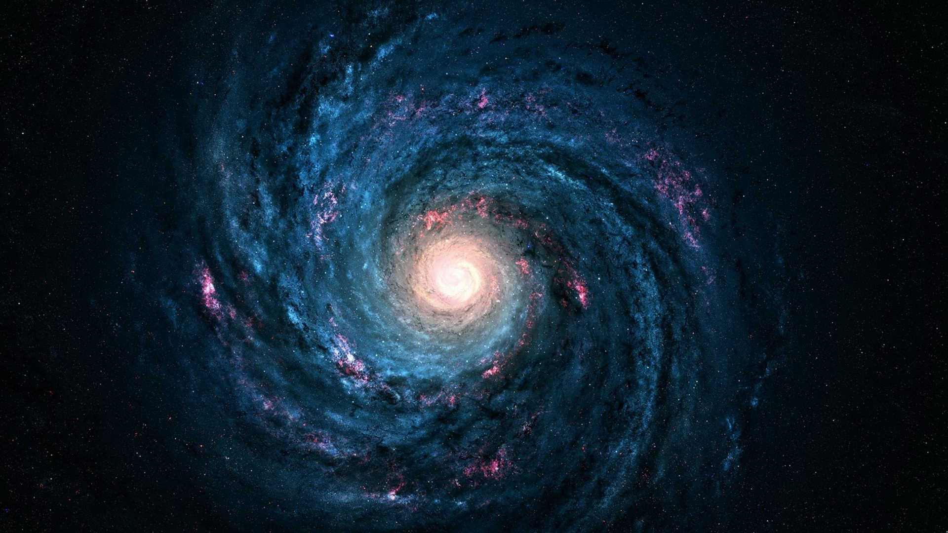 Glistening Galaxy With Wallpaper Of Black Sky 2K Galaxy