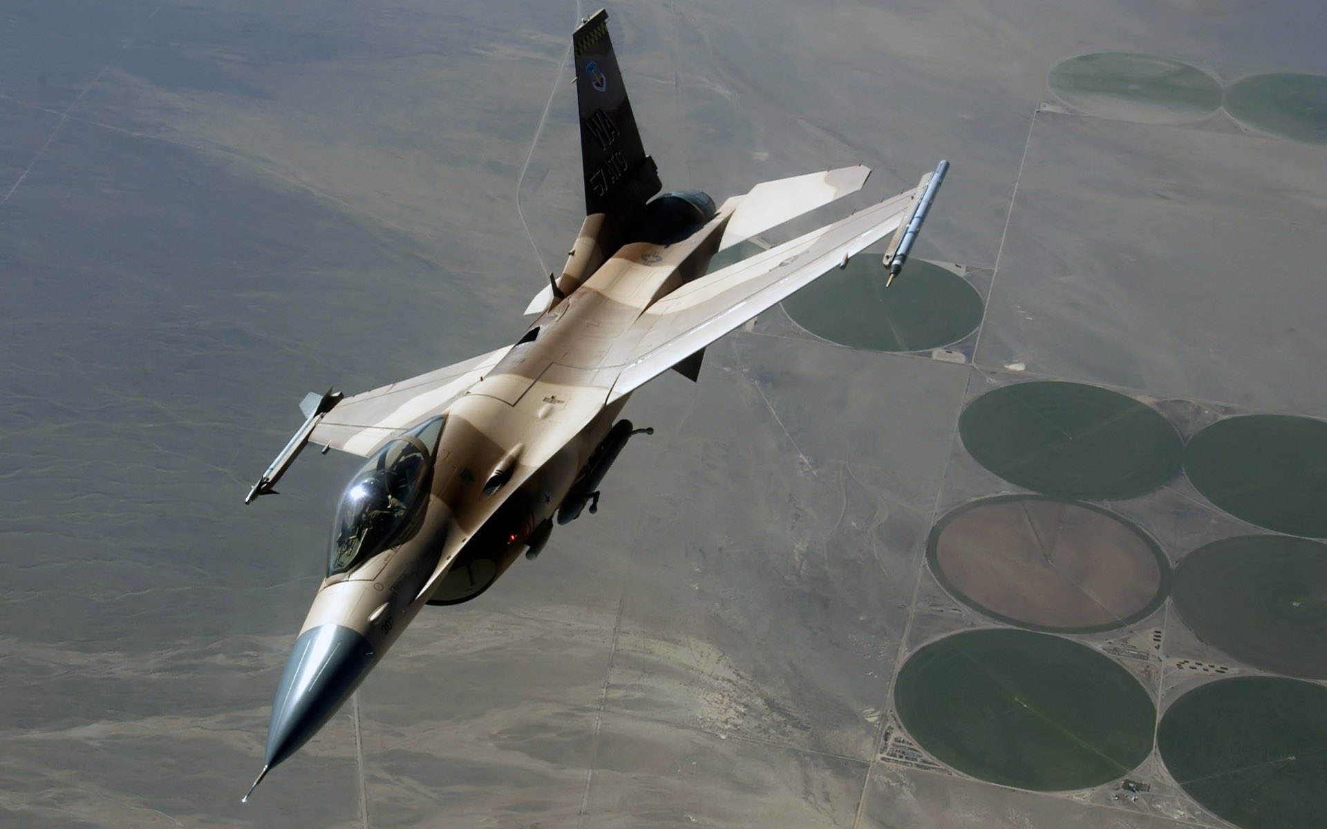 An F Fighting Falcon During a Red Flag Exercise
