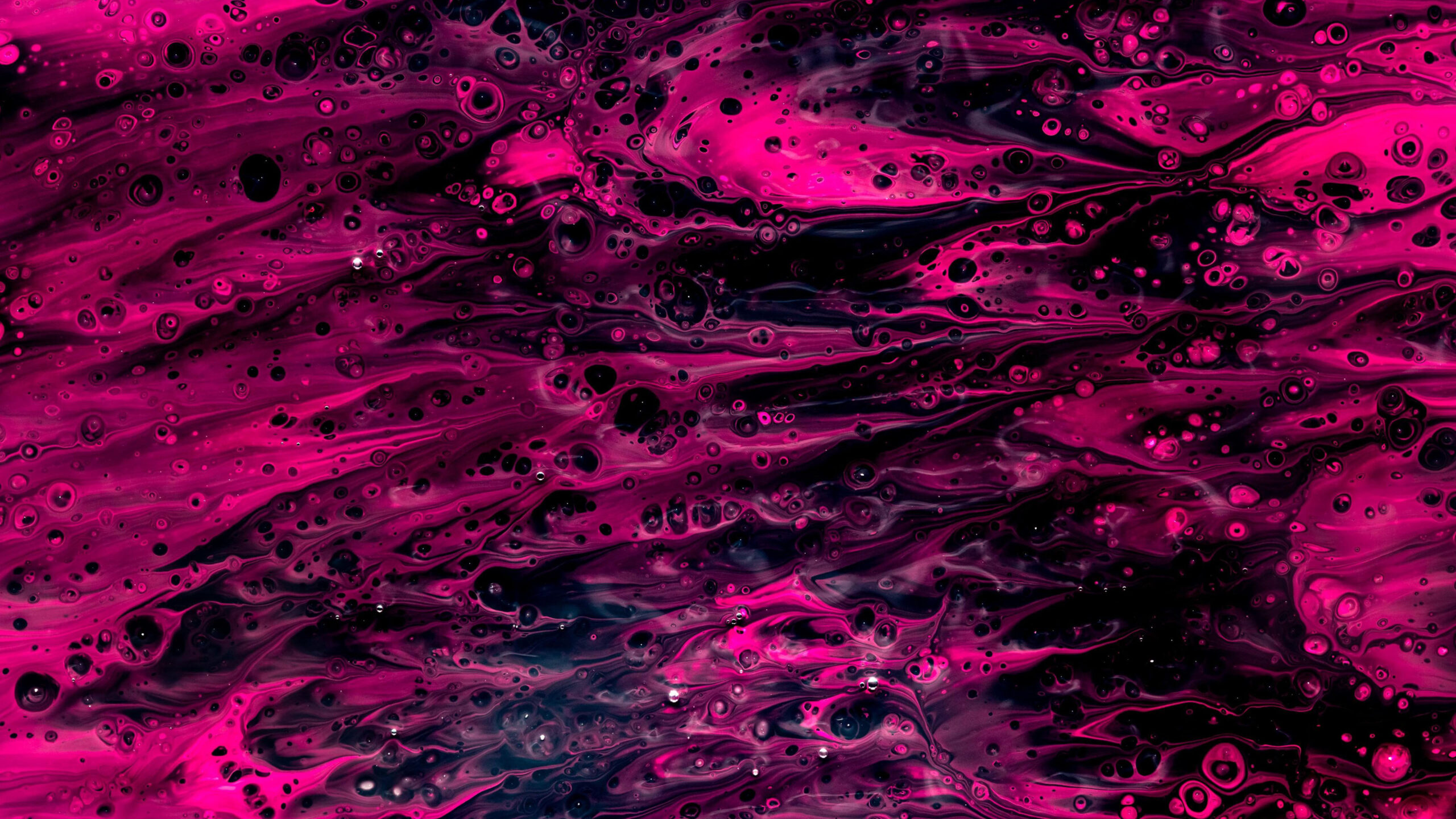 Pink Black Dark Paint Stains K 2K Abstract