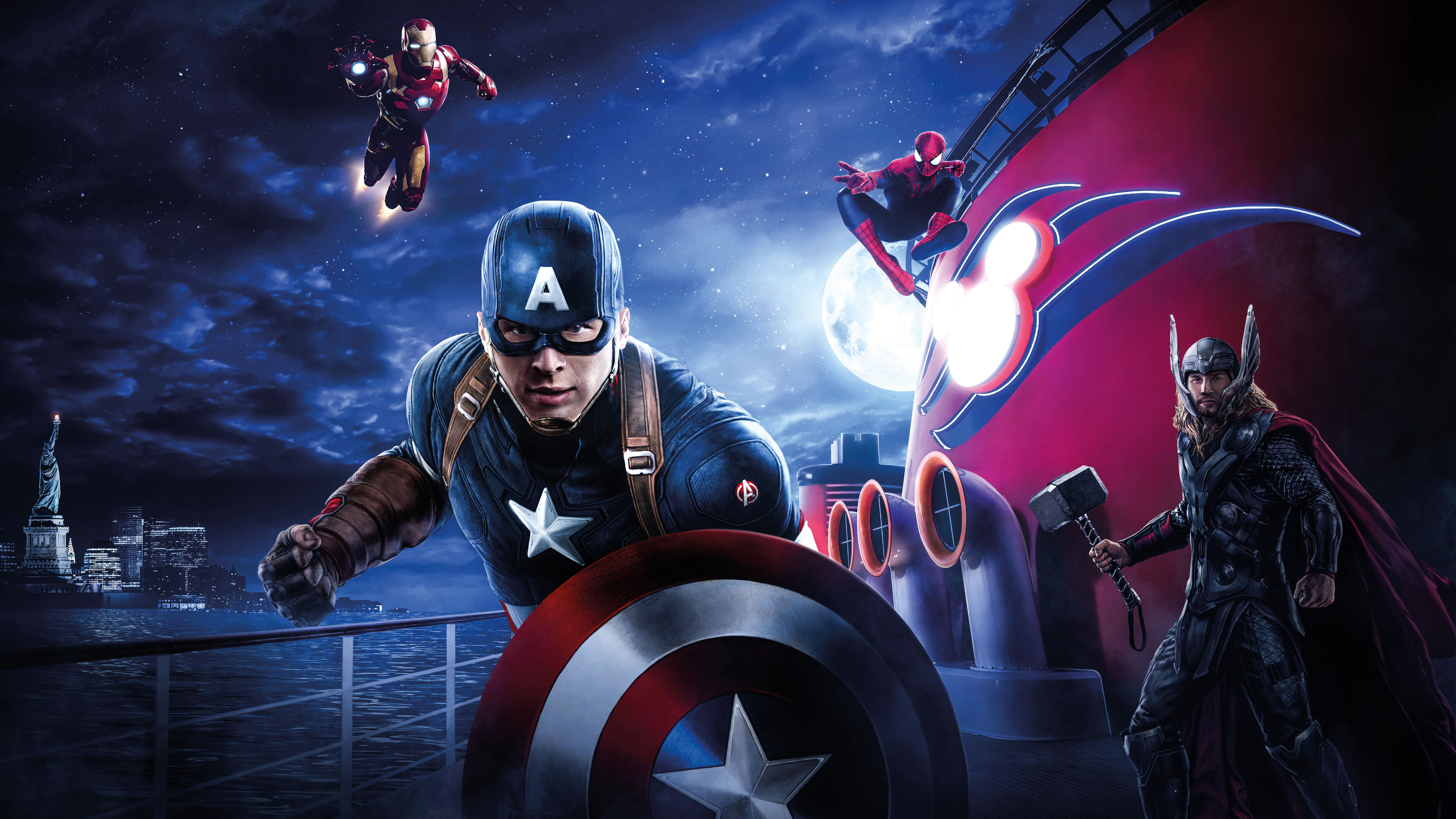 Marvel Day at Sea Iron Man Captain America Spider-Man K K