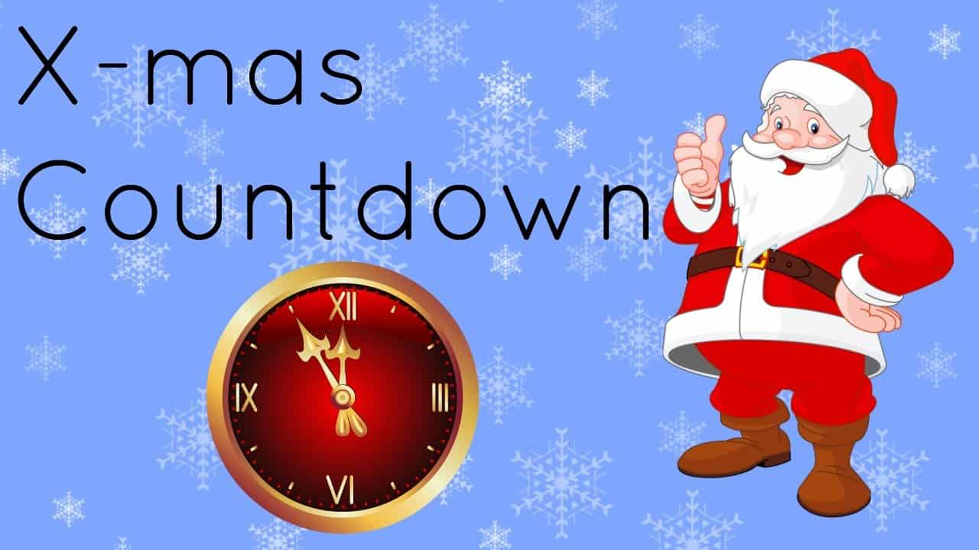 Christmas Countdown With Santa Claus And Clock 2K Christmas Countdown
