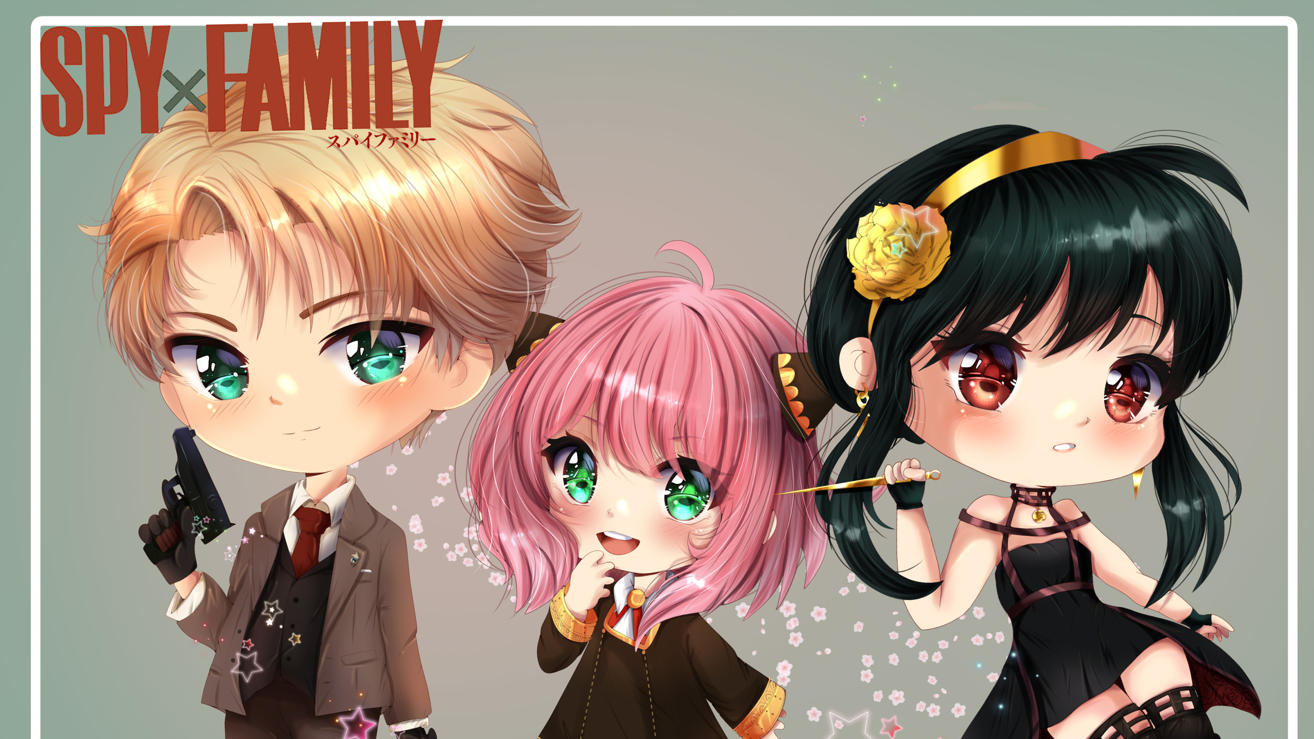 Anya Forger Chibi Loid Forger Yor Forger 2K Spy x Family