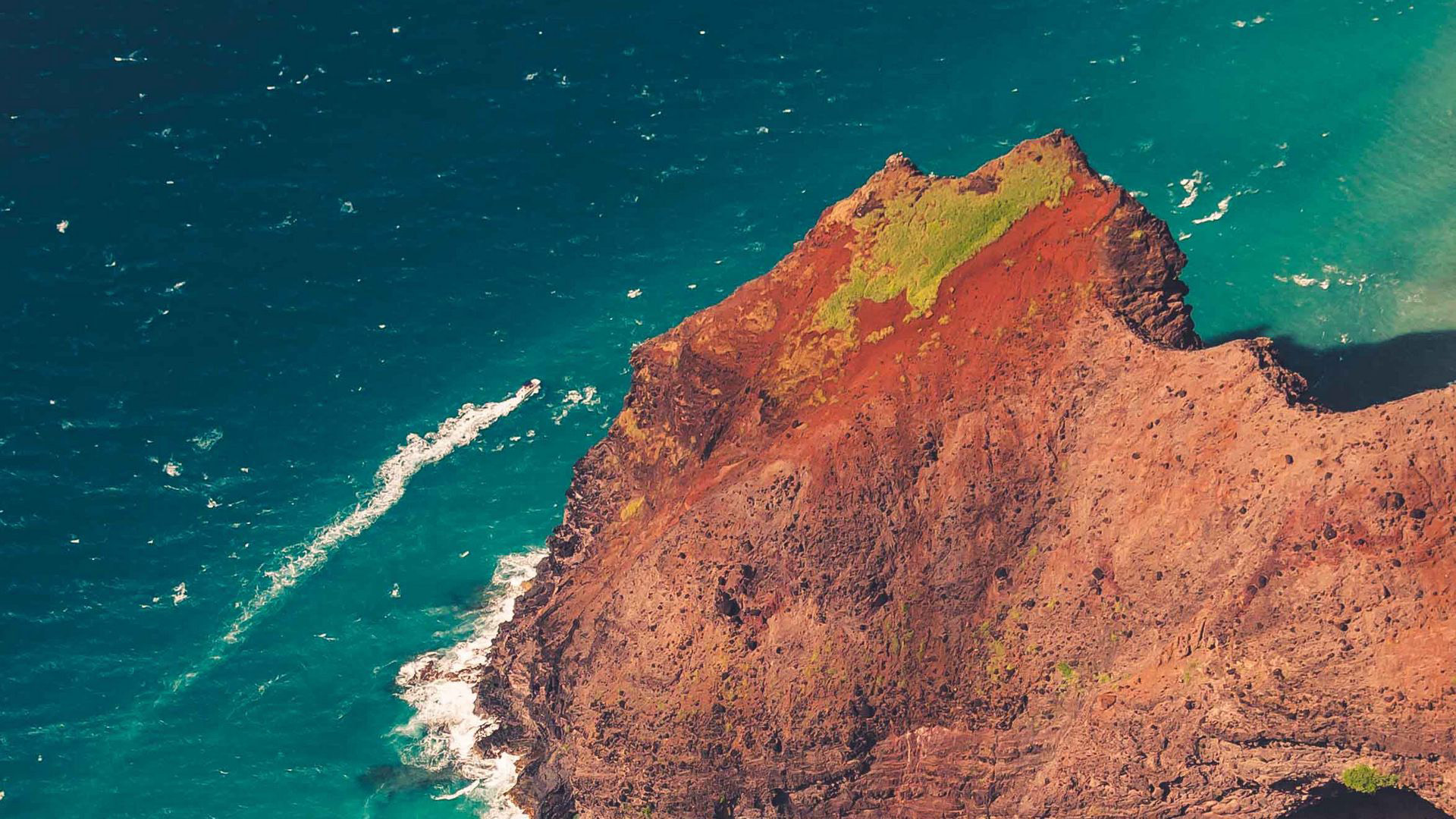 Aerial View Of Coast Rocks Sea Ocean Algae 2K Nature