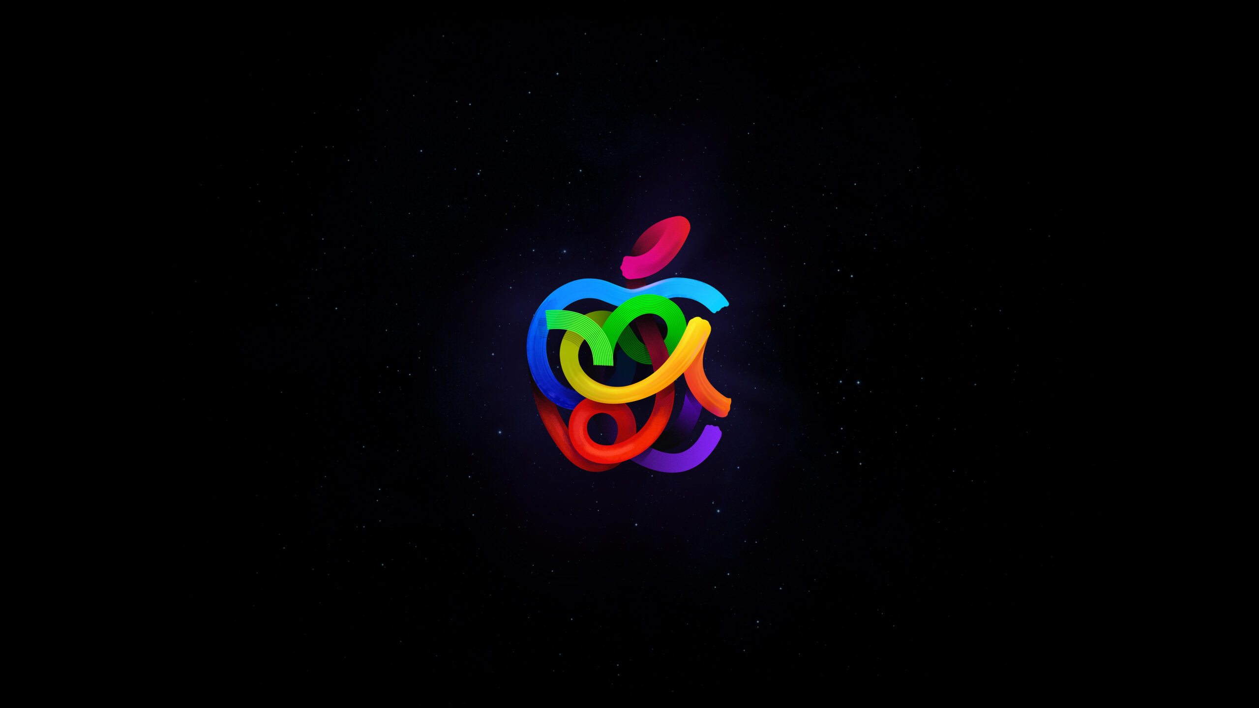 Colorful Apple Inc Logo Technology In Black Wallpaper K K 2K Apple